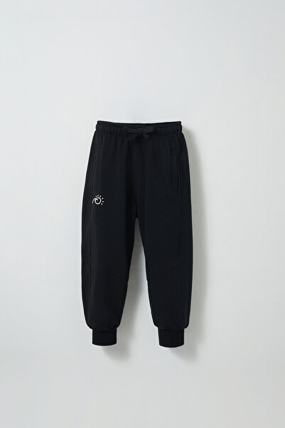 Marvy Siyah Nakışlı Jogging Pantolon