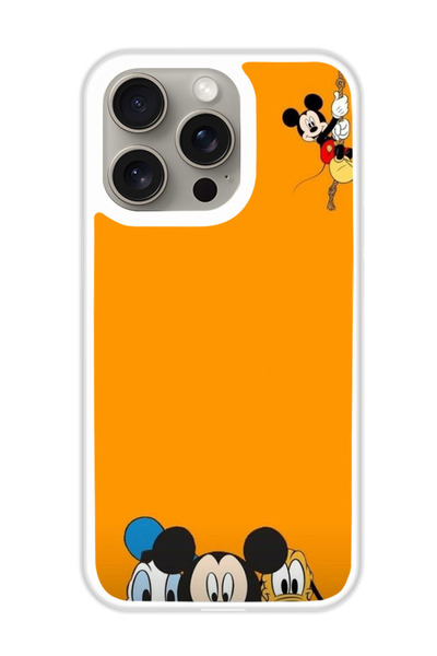 Theodor غطاء حماية لهاتف أبل آيفون 15 برو ماكس (رسومات كرتونية) (مصد أبيض)