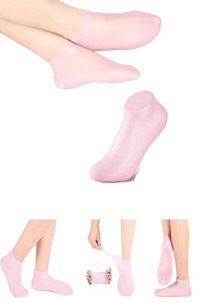 Skygo 1 çift silikon jel topuk nemlendirici çorap ayak bakımı çatlama koruyucu krem çorabı