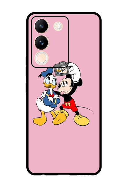 Theodor جراب واقٍ مضاد للخدش والصدمات لهاتف Vivo V29e مع صورة شخصية ميكي دونالد