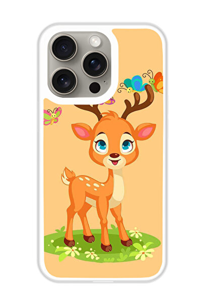 Theodor غطاء حماية لهاتف أبل آيفون 15 برو ماكس - غزال (مصد أبيض)