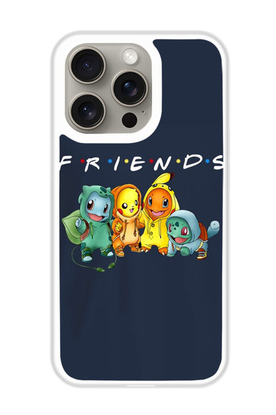 Theodor غطاء حماية لهاتف أبل آيفون 15 برو ماكس فريندز (2) (مصد أبيض)