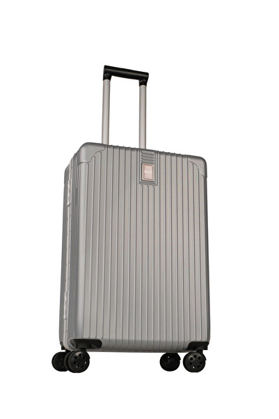 GROUND Charmed Orta Boy Alüminyum Alaşımlı Valiz Gri - 10741