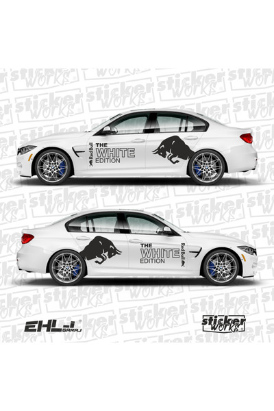 Sticker Works Red Bull The White Edition Sticker – Yan Gövde Sticker Seti