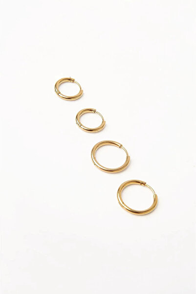 MakeWell Steel Hello Kity Unicorn Kuromi Teddy Bear Rose Rabbit Daisy Figures Steel Hoop Earrings Sets