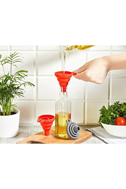 Coşev Mini Silikon Katlanır Huni 1 Adet