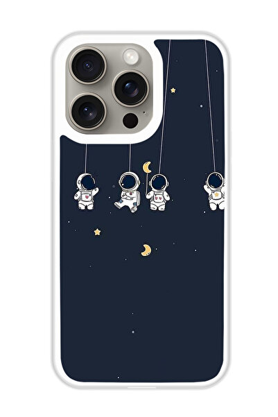 Theodor غطاء حماية لجهاز أبل آيفون 15 برو ماكس - رواد الفضاء (مصد أبيض)