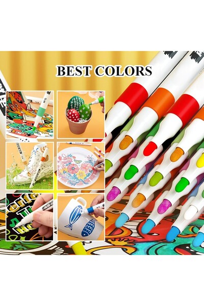zola Set of 80 acrylic markers, Zola, precise tip, universal, quick drying, multi-colored