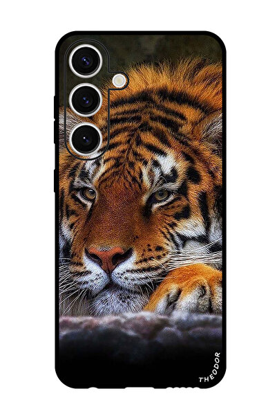 Theodor جراب واقٍ مضاد للخدش والصدمات لهاتف Samsung Galaxy S24 Tiger