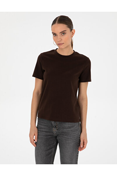 Pierre Cardin Brown Regular Fit Basic T-Shirt 50310543-Vr029