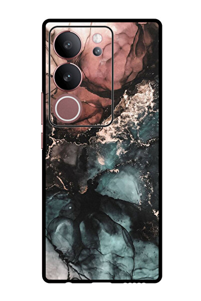 Theodor جراب واقٍ مضاد للخدش والصدمات لهاتف Vivo S17 - S17 Pro بلون رخامي ملون