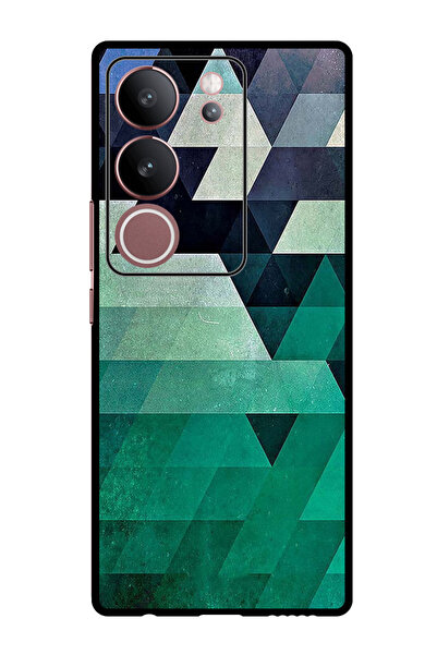 Theodor جراب واقٍ مضاد للخدش والصدمات لهاتف Vivo S17 - S17 Pro مثلث اللون البحري