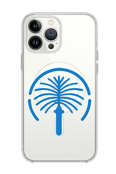 Theodor غلاف لهاتف iPhone 13 Pro Max متوافق مع MagSafe، غطاء ممتص للصدمات مقاوم للصدمات، لون بالم جميرا الأزرق