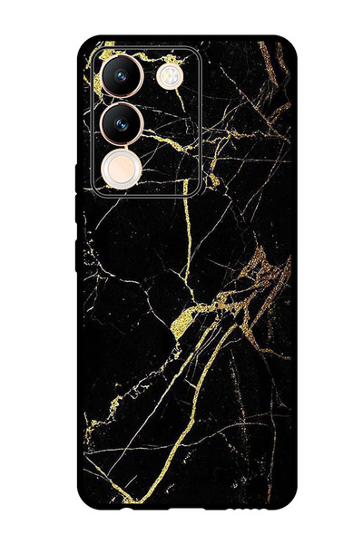 Theodor جراب واقٍ مضاد للخدش والصدمات لهاتف Vivo V29e بملمس رخامي