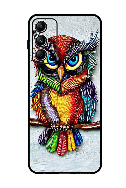 Theodor جراب واقٍ مضاد للخدش والصدمات لهاتف Samsung Galaxy A15 5G، بومة ملونة