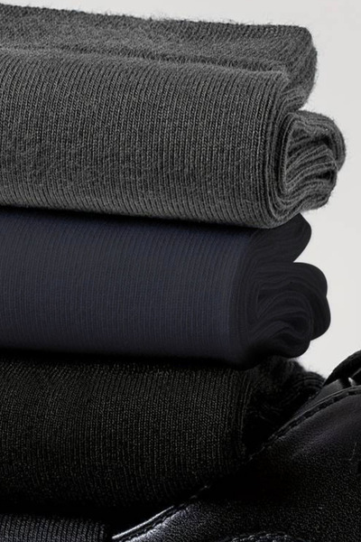 KRAL SOCKS Premium Business (5 Pairs) Classic Long Size Seasonal Seamless Men's Bamboo Socks