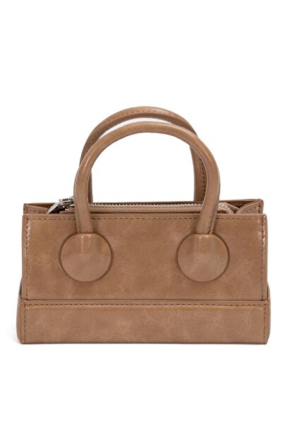 Levidor 930397 Women's Handbag with Adjustable Lock Detail Brown