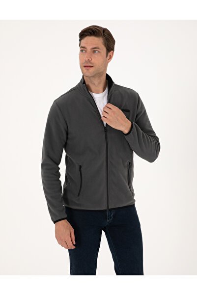 Pierre Cardin Antrasit Regular Fit Polar Hırka 50314014-VR006