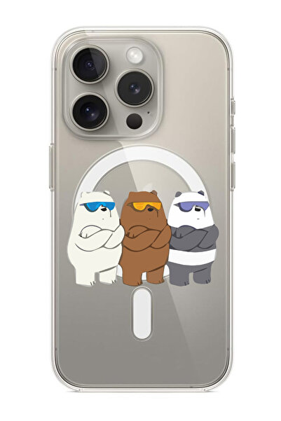 Theodor غلاف لهاتف iPhone 15 Pro مقاس 6.1 بوصة متوافق مع MagSafe، غطاء ممتص للصدمات للهاتف مع آذان راقصة