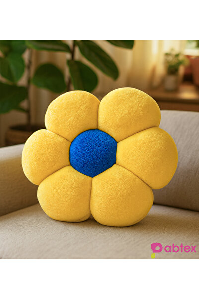 Pabtex Fan Themed Daisy Plush Pillow – Decorative and Soft Design