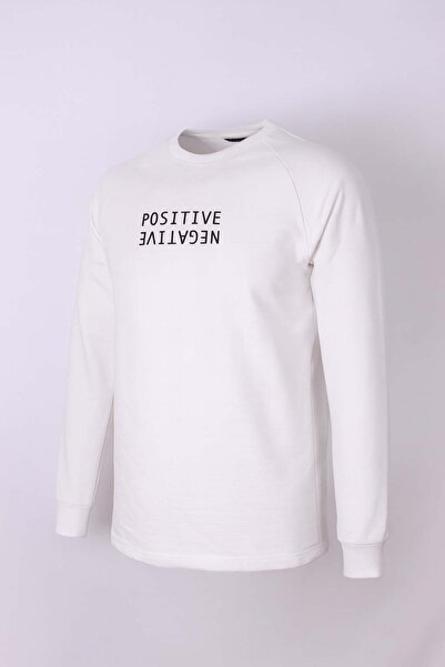 trender White Men's Sweatshirt Positive