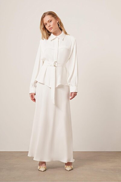 FTZ WOMEN Női Piar szoknyakészlet, Ecru 31148