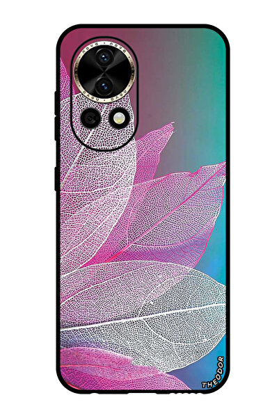 Theodor جراب واقٍ مضاد للخدش والصدمات لهاتف هواوي نوفا 12 برو - لون أوراق الشجر الملون