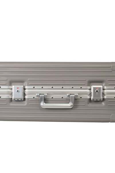 GROUND Charmed 2'li Alüminyum Alaşımlı Valiz Seti Büyük-Kabin - Vizon - 10741