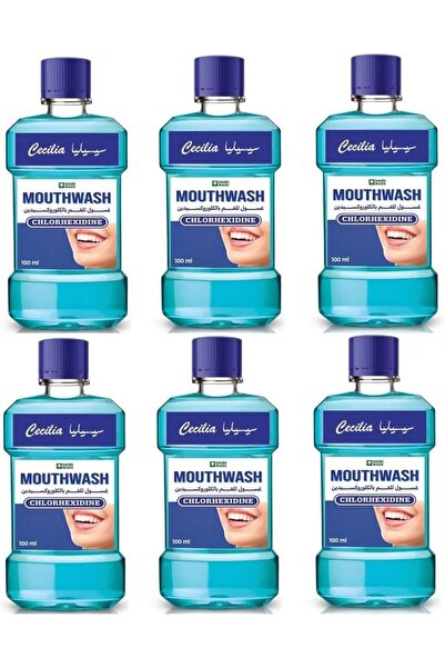 Cecilia غسول الفم بالكلورهيكسيدين باور من سيسيليا، 100 مل، عبوة من 6 قطع