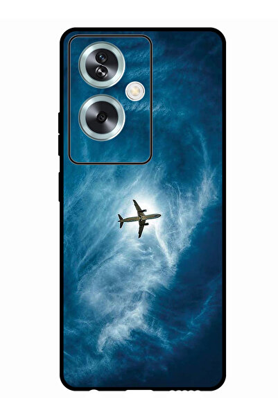 Theodor جراب واقٍ مضاد للخدش والصدمات لهاتف Oppo A2، طائرة في السماء