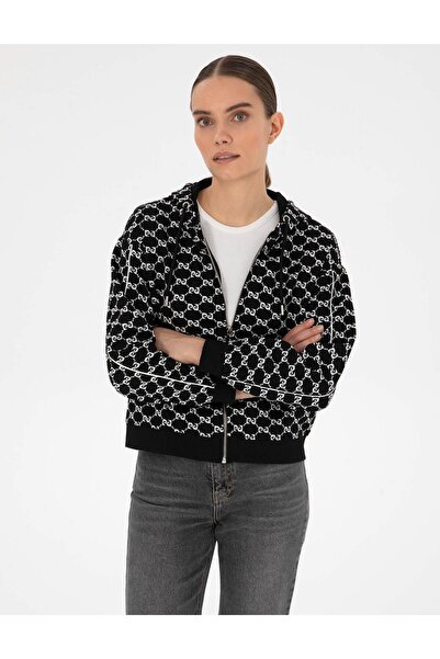 Pierre Cardin Siyah Comfort Fit Fermuarlı Sweatshirt 50309116-VR046