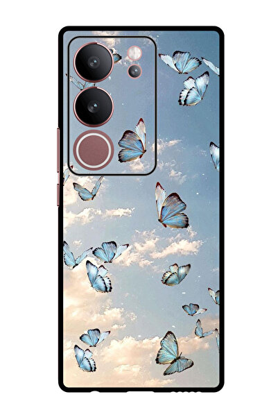 Theodor جراب واقٍ مضاد للخدش والصدمات لهاتف Vivo S17 - S17 Pro فراشة في السماء