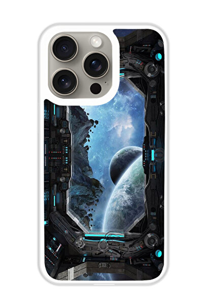 Theodor غطاء حماية لجهاز أبل آيفون 15 برو سبيس فيو (مصد أبيض)