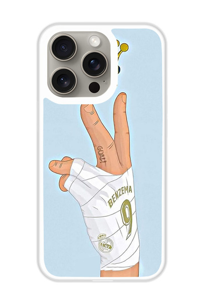 Theodor غطاء حماية لهاتف أبل آيفون 15 برو كريم بنزيمة (مصد أبيض)