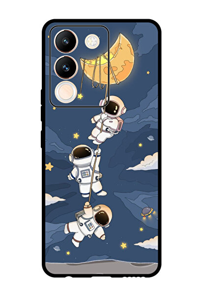 Theodor جراب واقٍ مضاد للخدش والصدمات لهاتف Vivo Y200 بتصميم رواد الفضاء المع...