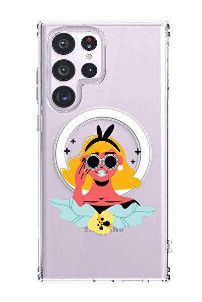 Theodor غلاف لهاتف Samsung Galaxy S23 Ultra متوافق مع MagSafe، جراب مقاوم للصدمات، نظارات شمسية قوية للفتيات