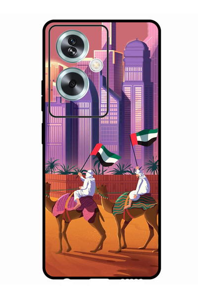 Theodor جراب واقٍ مضاد للخدش والصدمات لهاتف Oppo A2 بتصميم علم الإمارات العرب...