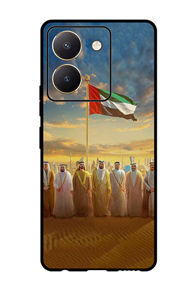 Theodor جراب واقٍ مضاد للخدش والصدمات لهاتف Vivo Y27s، علم الإمارات العربية ا...