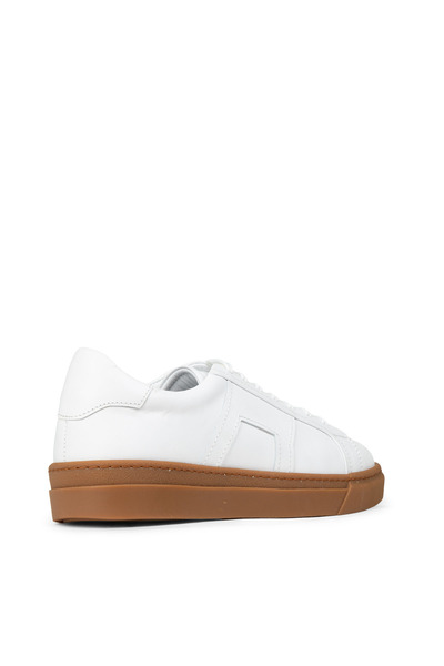 Deery Men's Genuine Leather White Sneaker Shoes