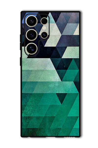 Theodor جراب واقٍ مضاد للخدش والصدمات لهاتف Samsung Galaxy S24 Ultra، مثلث اللون البحري