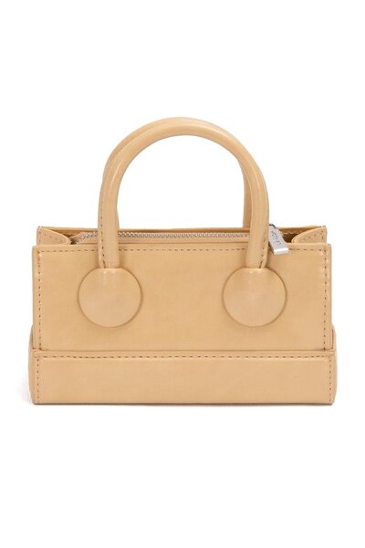 Levidor 930397 Women's Handbag with Adjustable Lock Detail Yellow