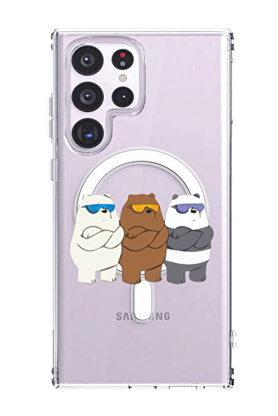 Theodor غلاف لهاتف Samsung Galaxy S23 Ultra متوافق مع MagSafe، غطاء مقاوم للصدمات للهاتف مع آذان راقصة