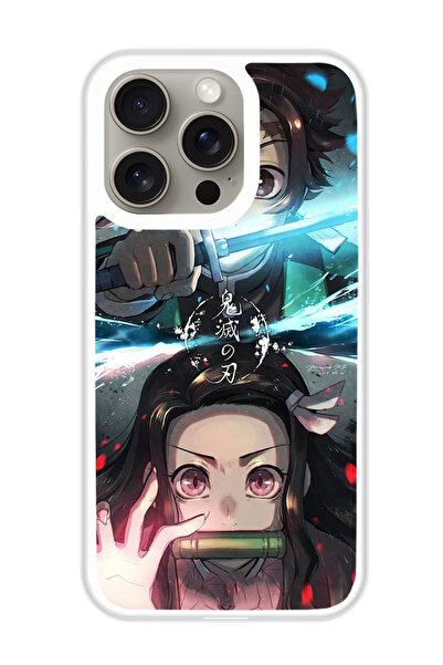 Theodor غطاء حماية لهاتف أبل آيفون 15 برو ماكس - رسوم متحركة تانجيرو (مصد أبيض)