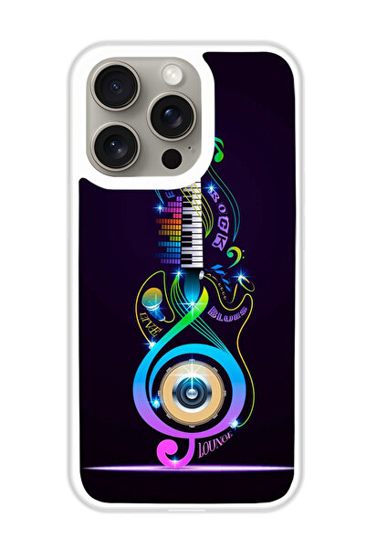 Theodor Protective Case Cover For APPLE IPHONE 15 Pro Max music guitar (White...