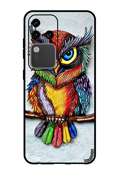 Theodor جراب واقٍ مضاد للخدش والصدمات لهاتف Vivo S18 Pro بتصميم بومة ملونة