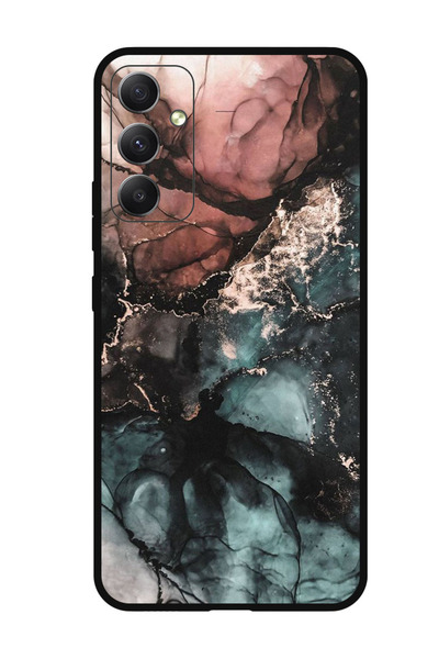 Theodor جراب واقٍ مضاد للخدش والصدمات لهاتف Samsung Galaxy A05s بلون رخامي ملون