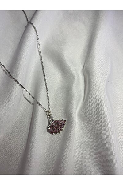 STEEL مجوهرات دنارس قلادة من الفولاذ الفضي موديل Swan