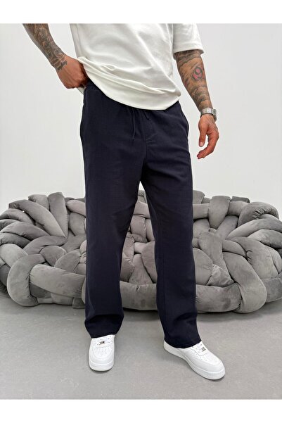 KağanKY Lacivert Ланцюгові баггі штани