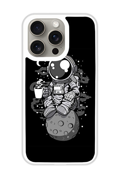 Theodor غطاء حماية لهاتف أبل آيفون 15 برو - لون القهوة الفضائي (مصد أبيض)