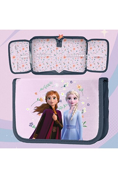 zola Unlined pencil case, Disney Frozen, 2 flaps, 19.5 x 13 x 3.5 cm, pink